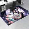 Anime Butterfly Warrior Girl Moon Night Print Area Rug Non‑Slip Rectangular Floor Mat Manga Fan Bedroom Home Decor