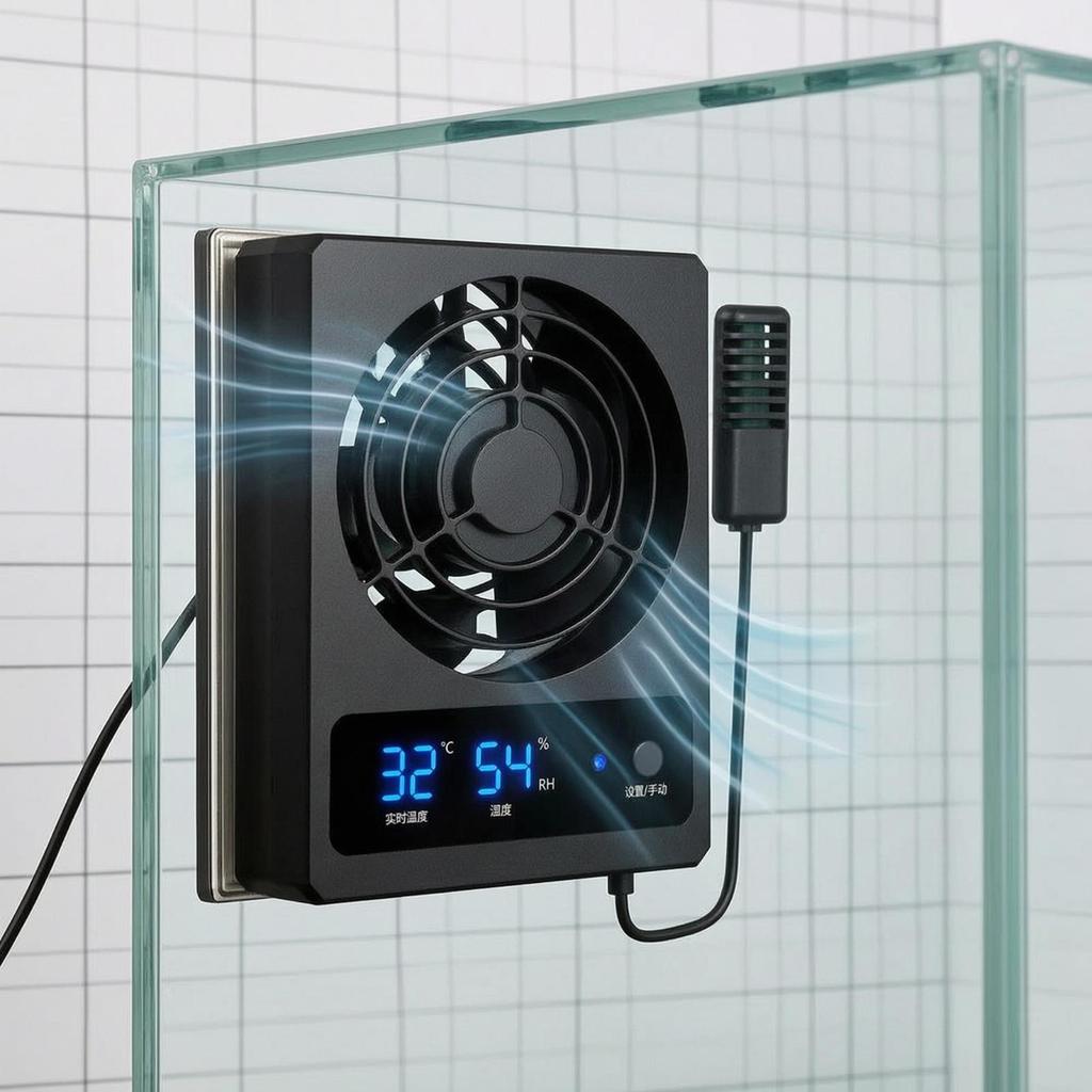 Reptile Enclosure Fan with Sensor Slim for Terrariums