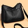 Women's Small Square Bag Shoulder Bag Soft Leather Mother Bag Multi-Layer Bag