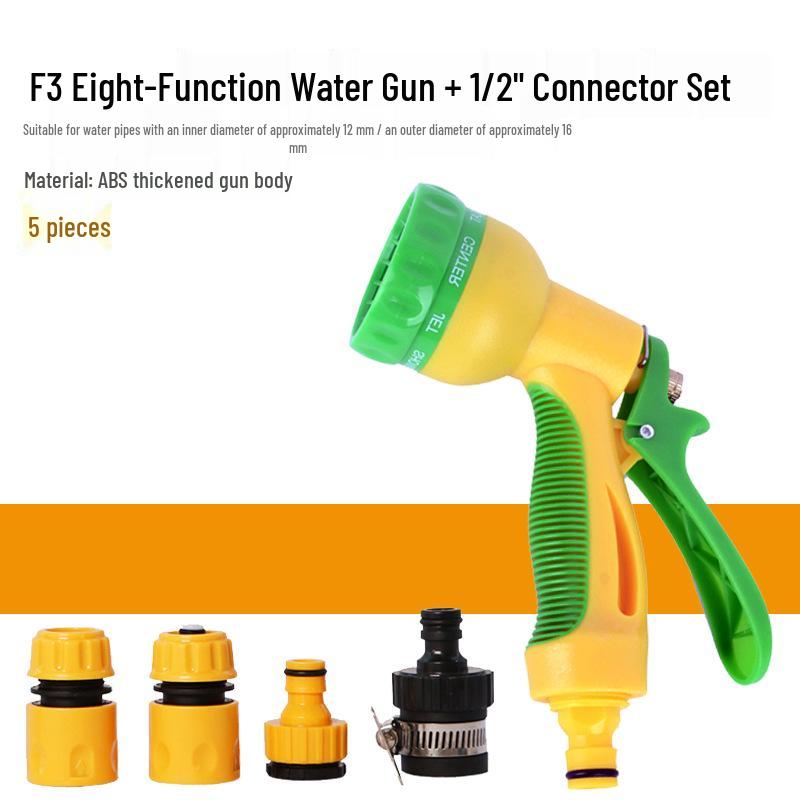 Полностью медный высоконапорный пистолет-распылитель для автомойки и насадка-щетка