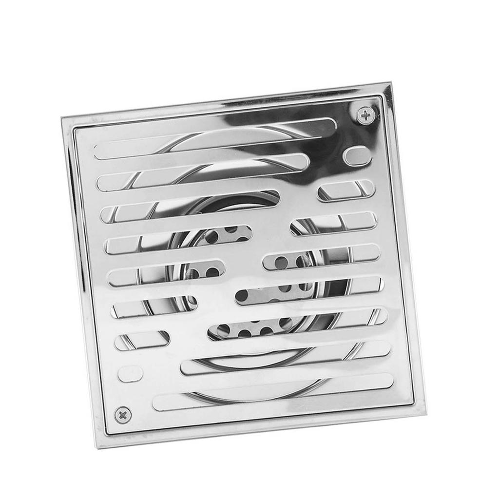 Stainless Steel Square AntiOdor Bathroom Floor Drain Waste Gate Shower Drainer Large