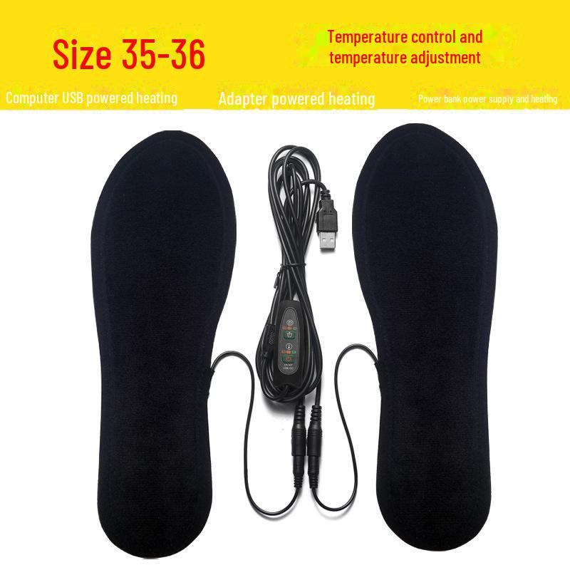 Стельки с подогревом, перезаряжаемые через USB - электрические грелки для ног на всю подошву