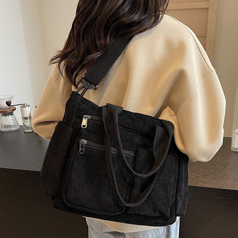 Сумка-тоут женская большой вместимости, сумка-тоут подмышку из вельвета