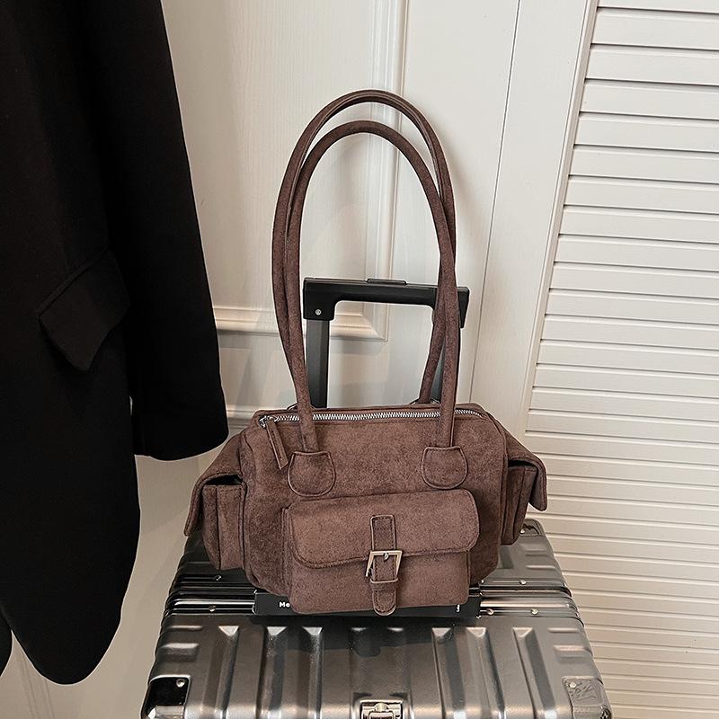 Сумка большой вместимости женская осенне-зимняя ретро 2025 новая универсальная на плечо подмышку повседневная модная дорожная сумка-подушка