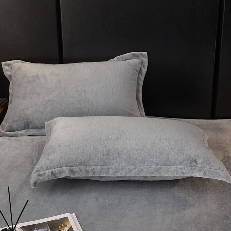 Теплые наволочки, однотонные наволочки 48x74 см, наволочки, прямоугольные наволочки, наволочки из бархата, 2 шт.