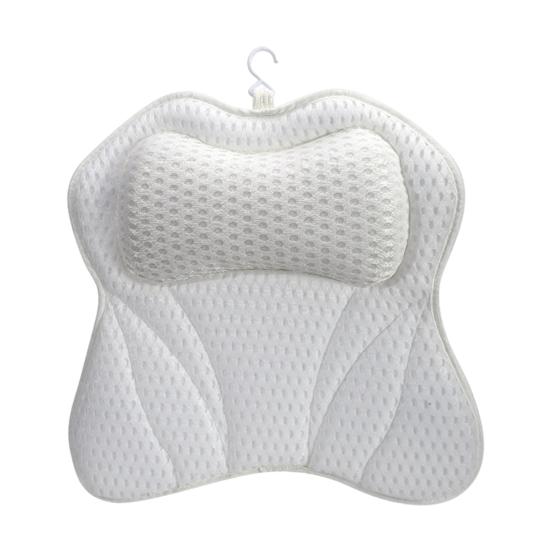 Подушка для ванны с 6 противоскользящими присосками, подголовник для ванны с сетчатой тканью 4D Air Mesh, подушка для поддержки шеи и спины, расслабляющие аксессуары для ванны