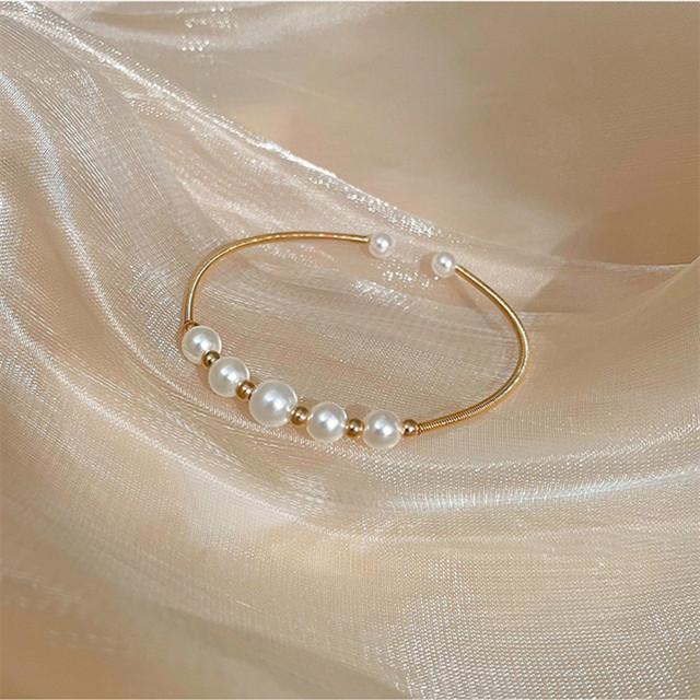 Korean Simple Adjustable Tassel Pearl Bracelet Fashion Personality Hand Jewelry New Female Anniversary Gift Wedding Jewelry
