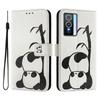Cute Panda Luxury Painted Leather Case Wallet Book Style Cover for Vivo Y20,Y35,Y51A,Y56,V27,Y78,V29,Y27,Y33S,Y19,V29E,Y17S,Y30,S19...