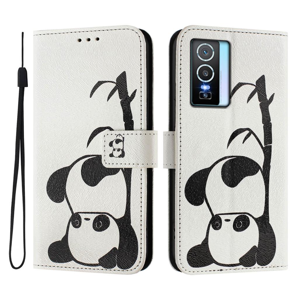 Cute Panda Luxury Painted Leather Case Wallet Book Style Cover for Vivo Y20,Y35,Y51A,Y56,V27,Y78,V29,Y27,Y33S,Y19,V29E,Y17S,Y30,S19...