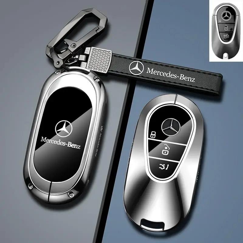 PZQ2   Car Key Case Cover For Mercedes Benz C E S Class GLC W206 W223 W214 E300 C260 C300 S450 S500 S400 Fob Accessories