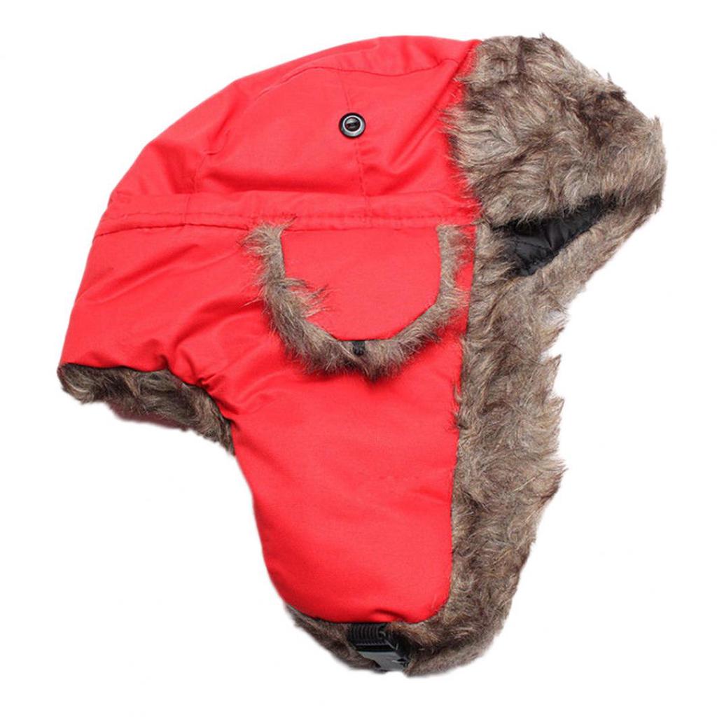 Лыжная шапка-бомбер зимняя для взрослых унисекс солдат-ушанка-траппер авиатор теплая