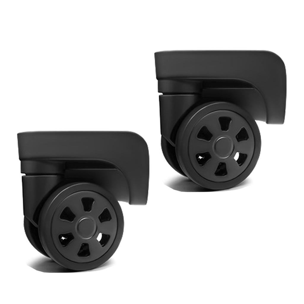 2 шт. сменные роликовые колеса для тележки, сверхпрочные роликовые колеса для багажной коробки, чемодана, поворотные на 360 градусов, бесшумные колеса