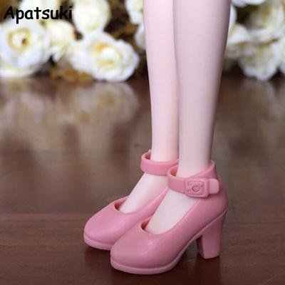 Розовые модные туфли на высоком каблуке для кукол Blythe 1/6, обувь для куклы Licca, мини-туфли для куклы Momoko 1/6, аксессуары для кукол BJD