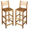 Bar Stools - vidaXL - Solid Acacia Wood - Indoor and Outdoor