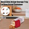Bread Toast Storage Box with Airtight Lid Freshness Bread Storage Container Multifunctional Bread Loaf Dispenser Plastic Sandwich Bread Keeper