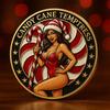 Christmas Temptation Coin Pin-Up Inspired Adults Holiday Token Metal Collectible Coin Decoration Round Keepsake Badge Stocking Stuffer Gag Gift