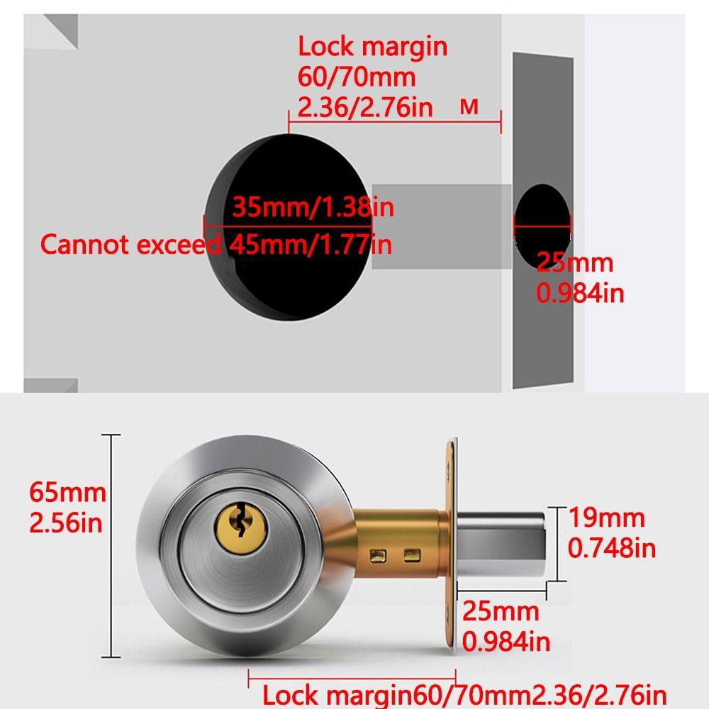 Multicolor Single Cylinder Deadbolt Invisible Room Door Locks Dead Bolt Door Lock Home Door Gate