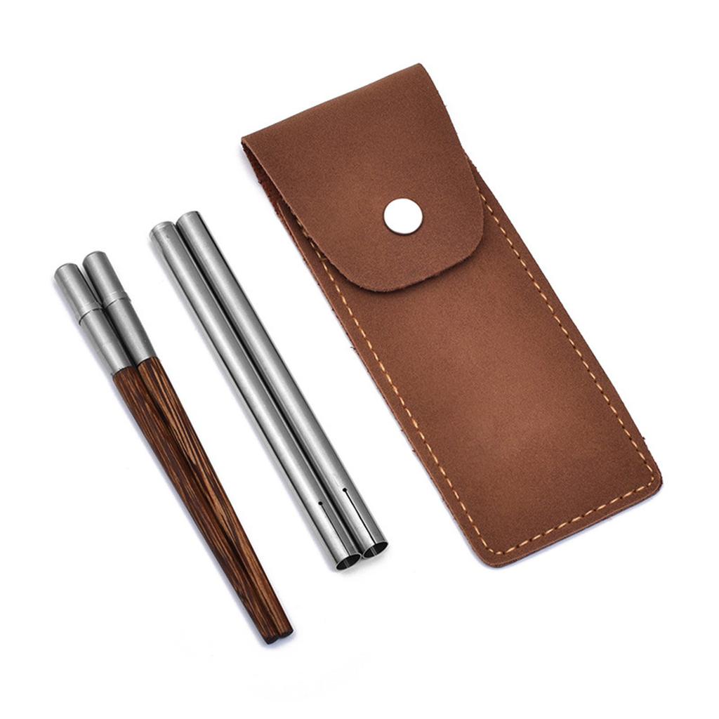 Складные палочки для еды с футляром для хранения. Удобные для переноски съемные палочки для еды. Практичная посуда для обедов на открытом воздухе.