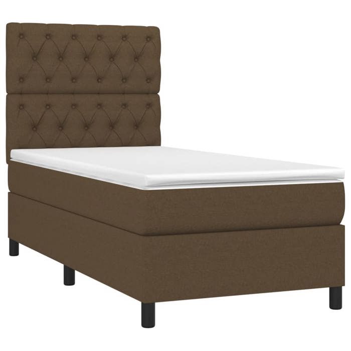 Maison Exclusive - Sommier à lattes de lit avec matelas Marron foncé 80x200 cm