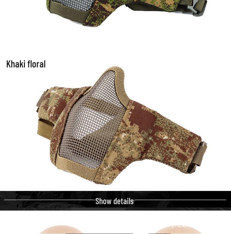 Steel Mesh Tactical Half Face Mask - Multifunctional Military Protective Gear