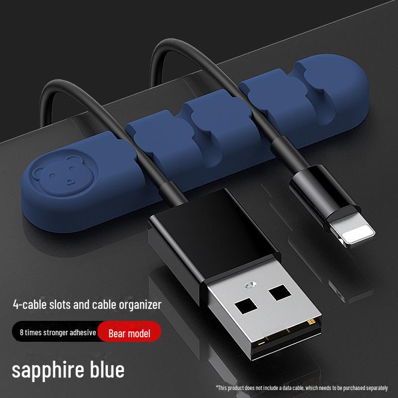 Cable Organizer: Traceless Adhesive Wall Mount Holder