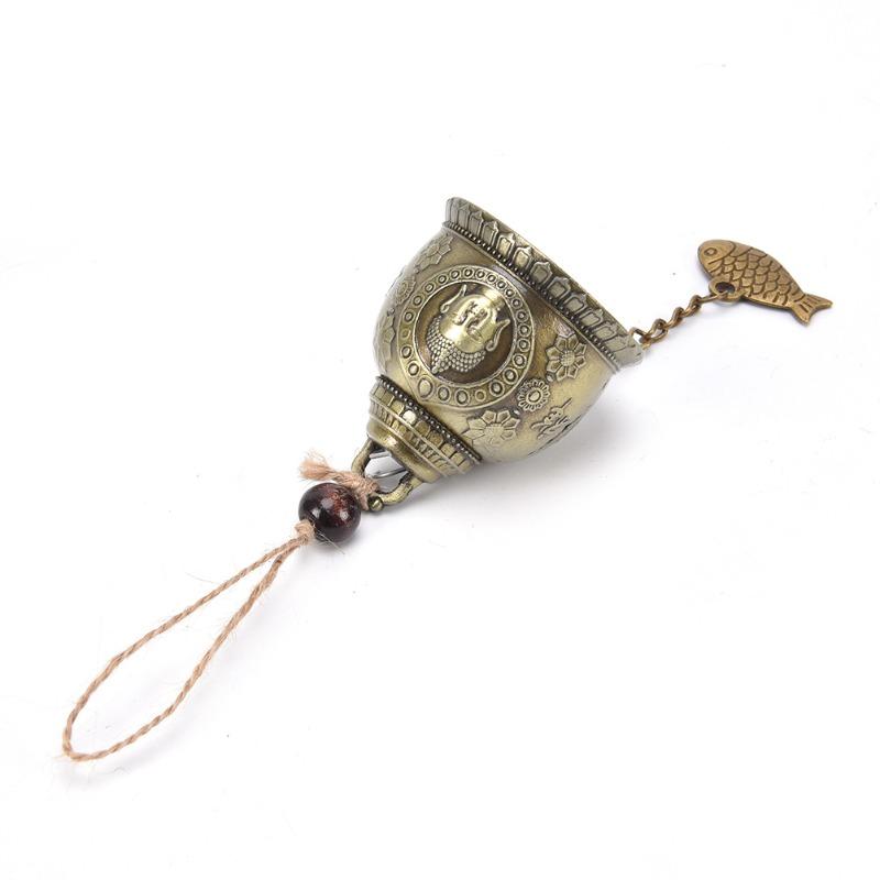 Gift Crafts for Good Luck Lucky Blessing Feng Shui Wind Chime Buddha Statue Pattern Bell Fortune Home Car Hanging Decor