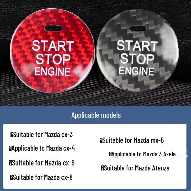 Наклейка на кнопку Start/Stop из настоящей карбоновой fibers для BMW, Mercedes-Benz, Volkswagen, Toyota, Nissan, Honda, Suzuki