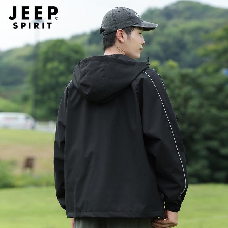 JEEP SPIRIT Мужская повседневная ветрозащитная куртка с капюшоном