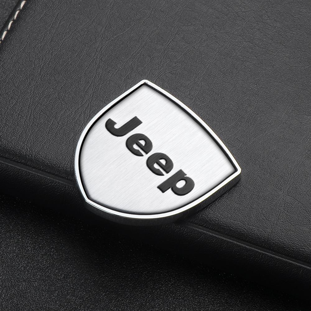 3D Shield Logo Car Trunk Badge Stickers Auto Decoration Accessories For Jeep Grand Cherokee Wrangler JK Compass Renegade Liberty