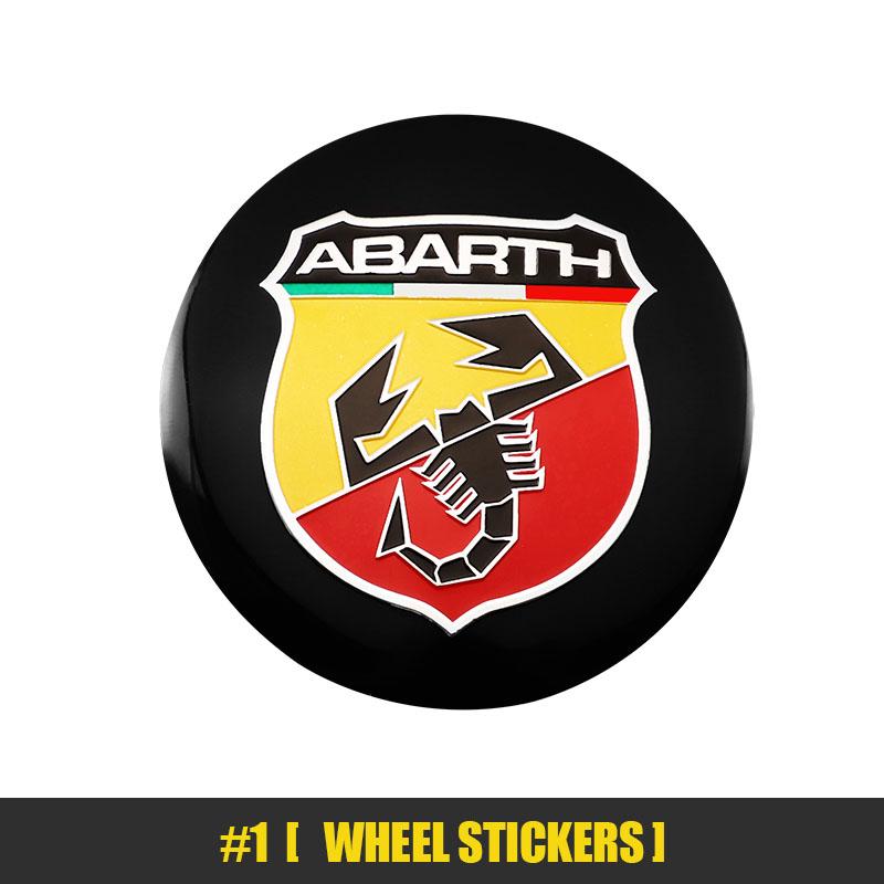 4Pcs Car Wheel Stickers 56mm Auto Center Hub Cap Decal For FIAT Abarth 500 Tipo FR Panda Argo Freemont Viaggio Bravo Punto Doblo