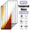 4Pcs Full Tempered Glass For OPPO Realme 11 10 9 8 Pro Screen Protector C20 C21 C25 C30 C31 C33 C35 C51 C53 C55 Protective Film
