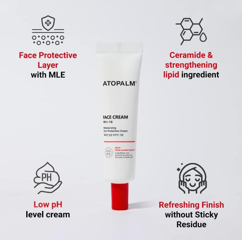 ATOPALM Face Cream 50ml | Moisturizing Cream for Dry & Sensitive Skin