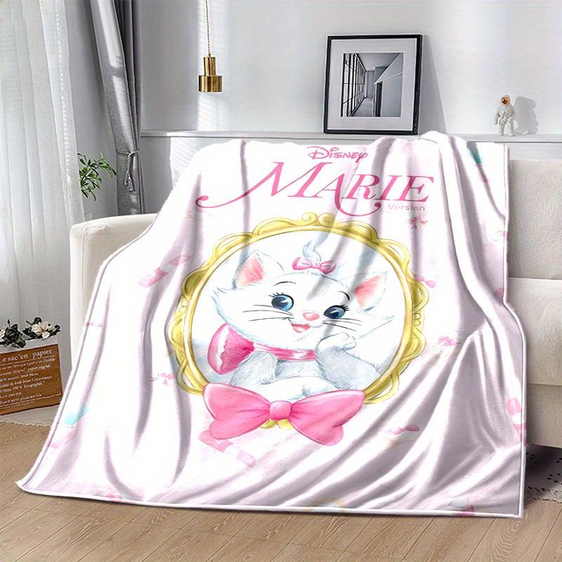 1pc, Disney Marie Version Cute Cat Design Throw Blanket for Home Decor, Couch Cover, Outdoor Use, Travel, Camping, Car, Beach, Office Nap
