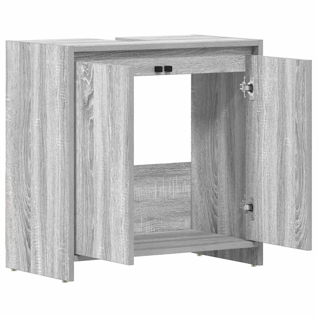 Bathroom Cabinet Gray Sonoma 60 x 33 x 61 cm Particleboard