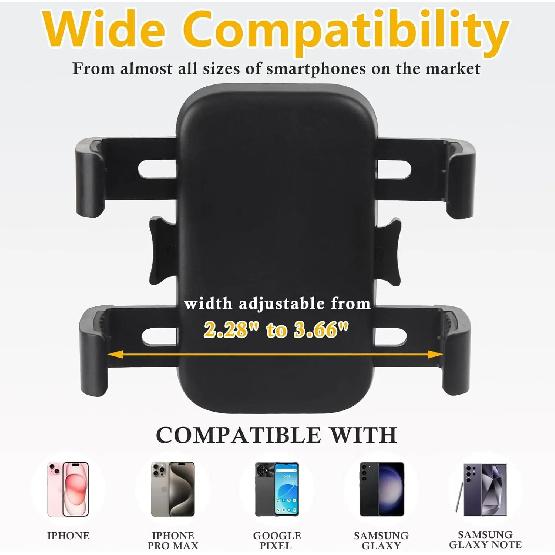 Universal Golf Cart Phone Holder Mount Compatible with EZGO/Club Car/Yamaha For IPhone/Galaxy/Huawei Quick Release/360° Rotatabl