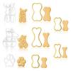 Pack of 8 Cookie Stamps Set Dog Shaped Fondant Cutters Plastic Biscuit Cutter ABS Material Perfect for Kitchen Baking