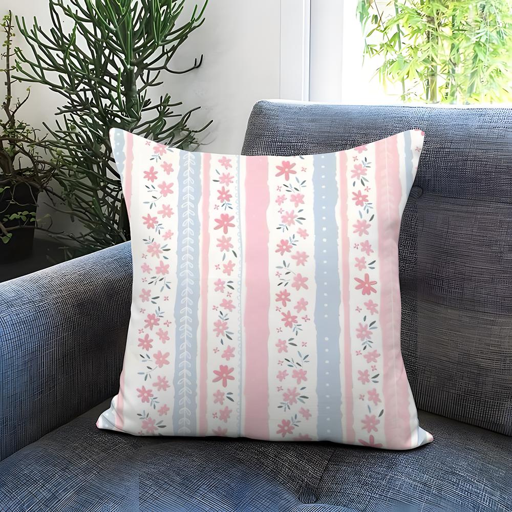 Floral pattern Cushion Cover Comfortable Reversible Pillow Cover Ideal for Car Sofa Bedroom Beyond