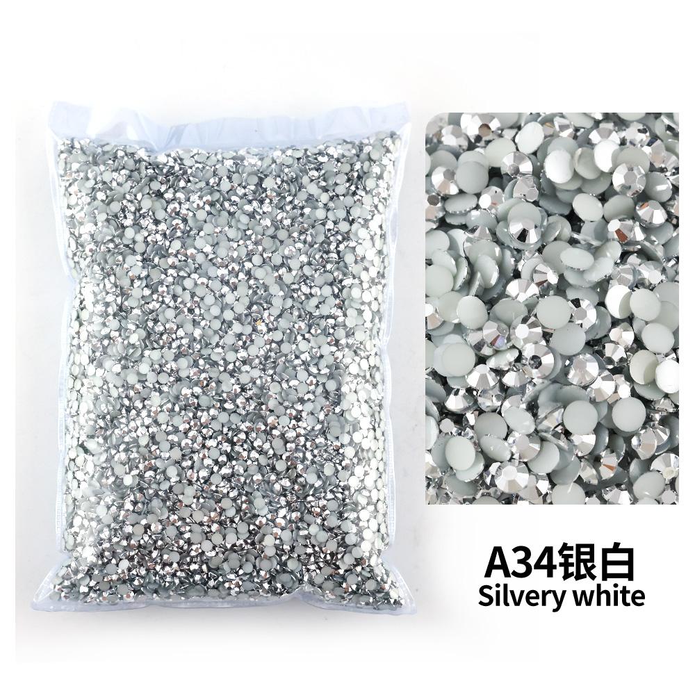 Wholesale Bulk Resin Rhinestone Jelly Color AB transparent AB 2mm,3mm,4mm,5mm,6mm Facets FlatBack Nail Art Garment Decoration