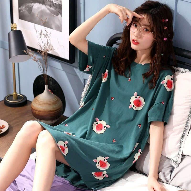 Pajamas Women's Summer Pajamas Short Sleeved Women's Students Cute Large Home Furnishing Set