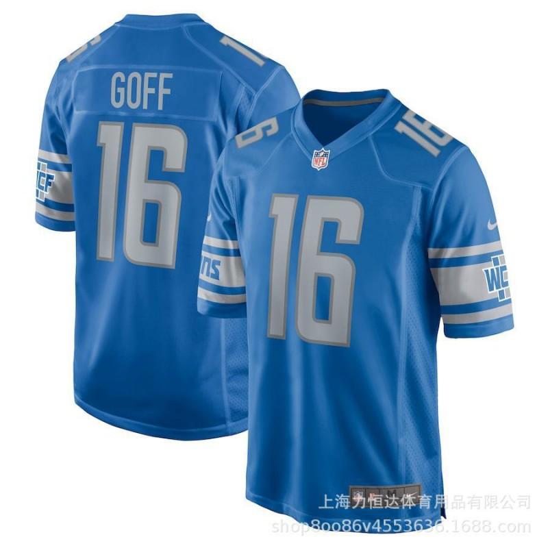 NFL Detroit Lions Football Jersey Embroidered Training T-Shirt Team Sports Apparel