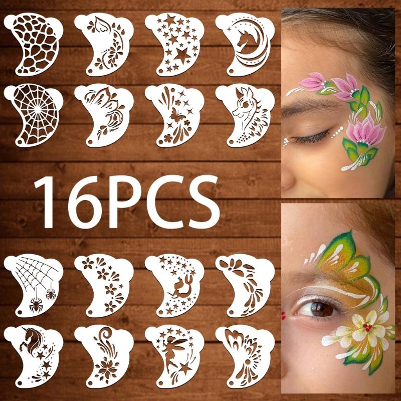 Шаблоны для Face Art с гладкой поверхностью, трафареты для рисования для легкой очистки и профессионального косметического применения
