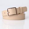 Fashion Womens Pu Belt With Metal Buckle For Casual Office Wear