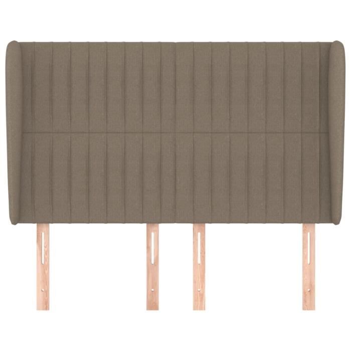 VidaXL Headboard with Ears Taupe 147x23x118-128 Cm Fabric3118196