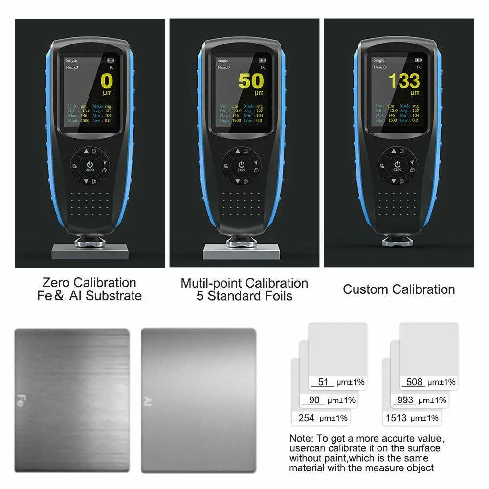 VDIAGTOOL VC300 Автомобильный толщиномер с цифровой ЖК-подсветкой Тестер автомобильной краски Толщиномер покрытия Fe/nFe 0,1 мкм/0-1300