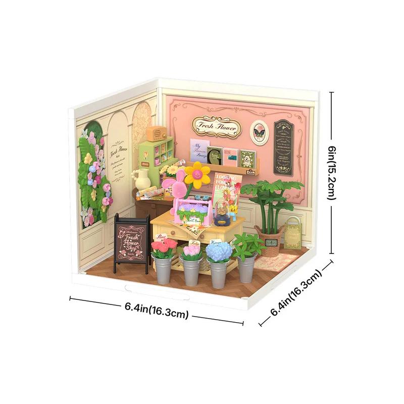 Robotime DIY Miniature House Kit Dollhouse Model Building Craft Kit Birthday Creative Gifts for Adults Kids Flavorful Ice Cream