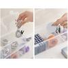 Transparent Data Cable Storage Box with Lid 5 Compartments Large Capacity Multi-purpose Charging Cord Jewelry Trinkets Organizer Case Container