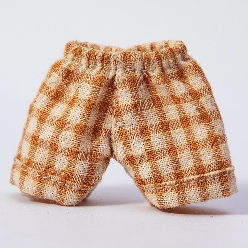 Ручная работа Брюки для куклы Ob11 Одежда Джинсовые шорты в клетку Аксессуары для кукол Для Penny, Molly, Obitsu11, Gsc 1/12 Bjd кукол