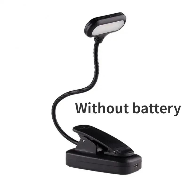 LED Light Lamp Mini Clip-on Lights Battery Book Night Light Lamps Eye Protections Travel Flexible Charging Adjustable Indoor