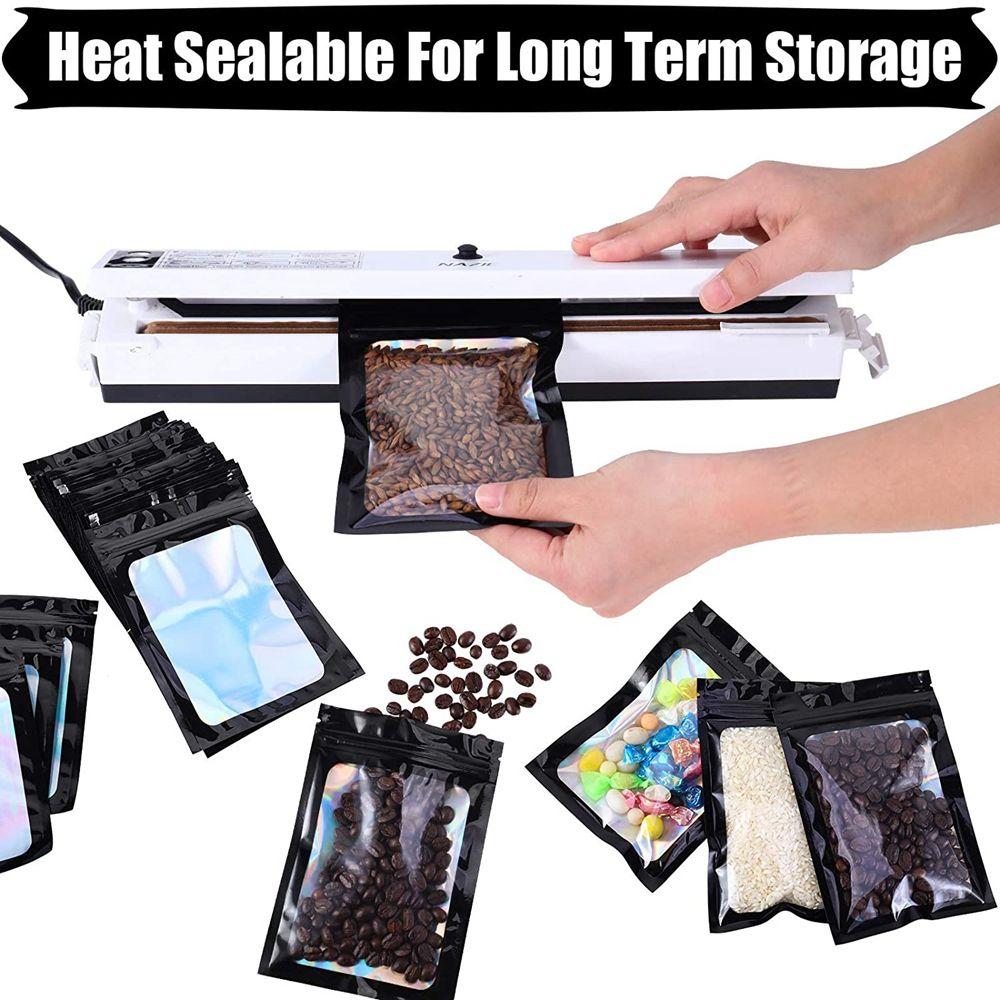 Packaging Holographic Colorful Resealable Sealing Bag Packaging Bags Smell Proof Bags Foil Pouch