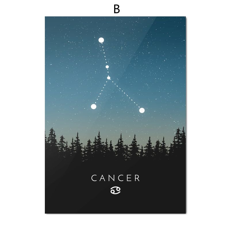 Настенные художественные принты созвездий, знаки зодиака, гороскоп, постер зодиака, астрология, холст, картина, скандинавский домашний декор, изображение для печати